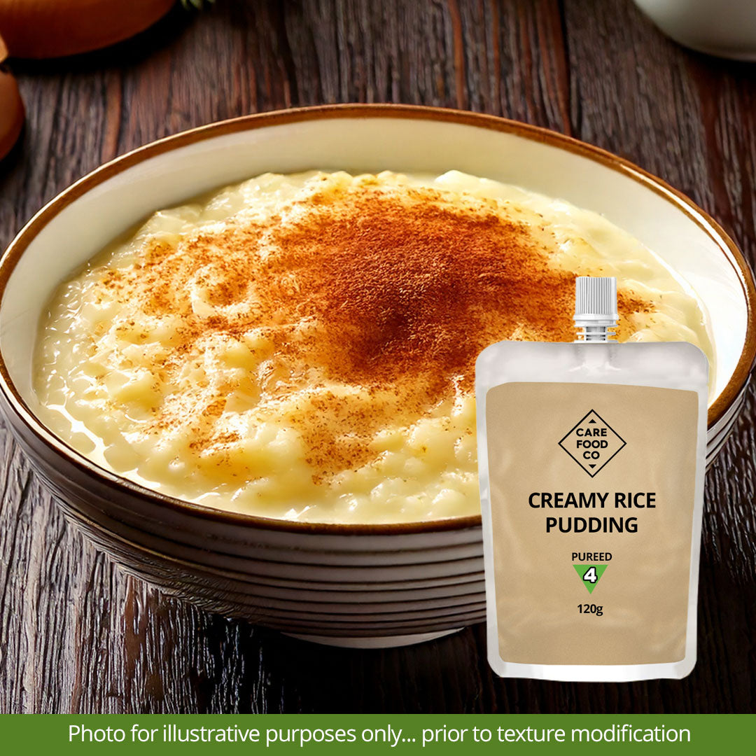 Creamy Rice Pudding 120g Level 4 pureed – Care Food Co