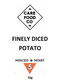 Finely Diced Potato 1kg Minced Moist