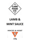 Lamb and Mint Sauce 120g IDDSI Level 5 Minced Moist