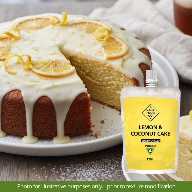 Lemon & Coconut Cake 120g IDDSI Level 4 Pureed
