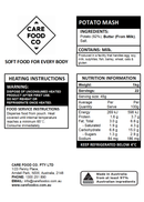 Potato Mash 1kg Minced Moist