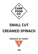 Small Cut Creamed Spinach 1kg Minced Moist
