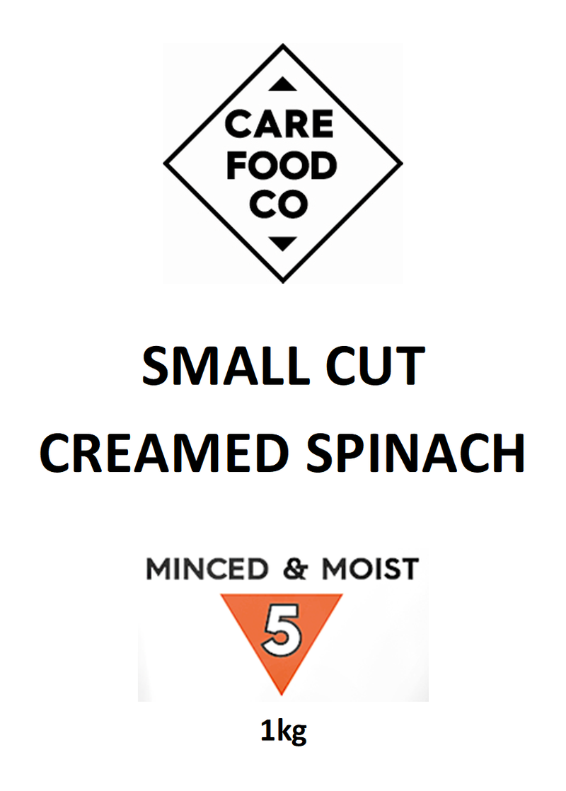 Small Cut Creamed Spinach 1kg Minced Moist