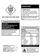 Lamb Ragu Oregano 120g IDDSI Level 6 Soft bite sized